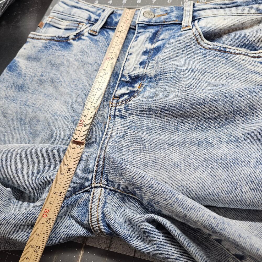 Judy Blue Wide Leg Jeans Women Size 3/26 Light Wash Denim Distressed JB88828 LT - Picture 9 of 13